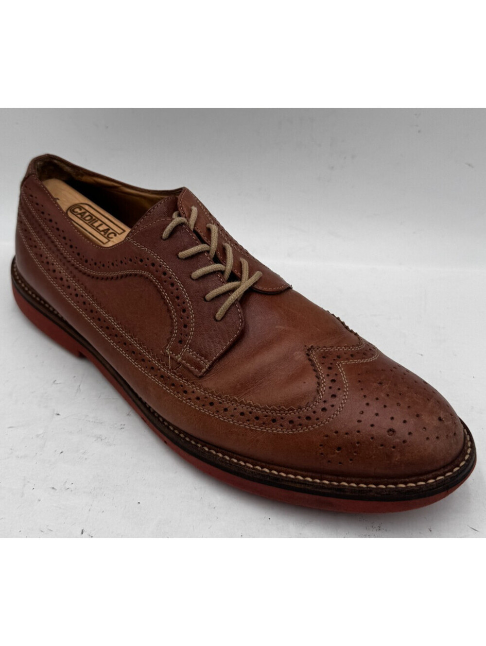 1901 Nordstrom Kyle Men's Dress Shoes 11 Brown Leather Brogues Wingtip Oxfords